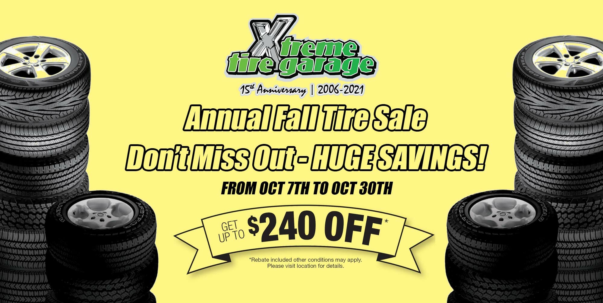 Xtreme Tire Garage Fall Tire Sale